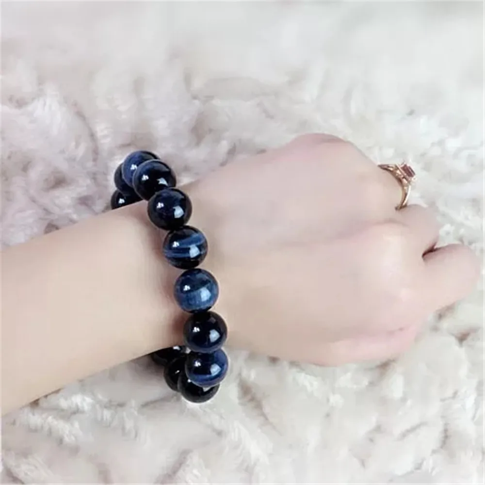 Natural Blue Tiger's Hawk Eye Bracelet (2)