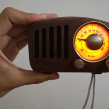 PRUNUS ретро Bluetooth динамик радио Орех Деревянный Fm радио приемник громкий объем AUX/TF карта воспроизведения музыки USB Перезаряжаемый