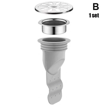 

Bathroom Anti-Smell Drain Strainers Drain Pipe Seal Kitchen Home Floor Drain Core Sealing Ring Set UND Sale