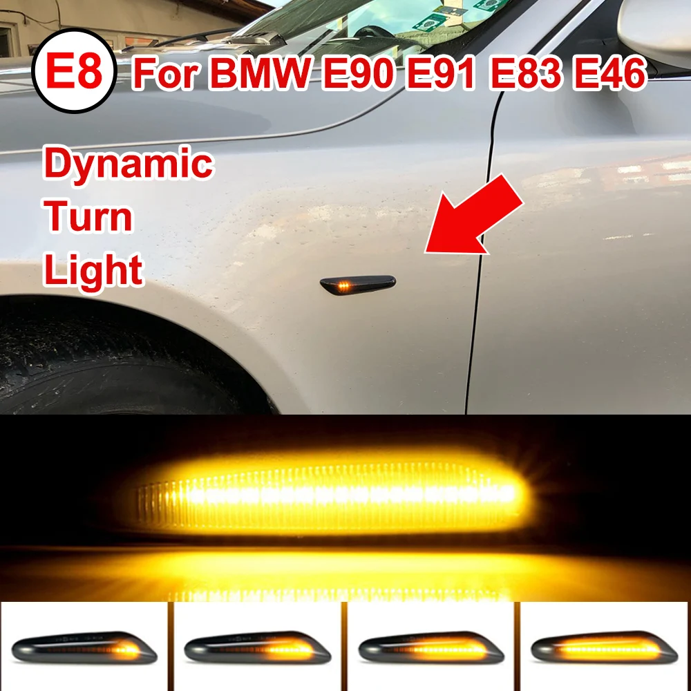 2x LED Indicators Smoke Suitable For BMW 1er E81 E82 E87 E88 Side Indicator