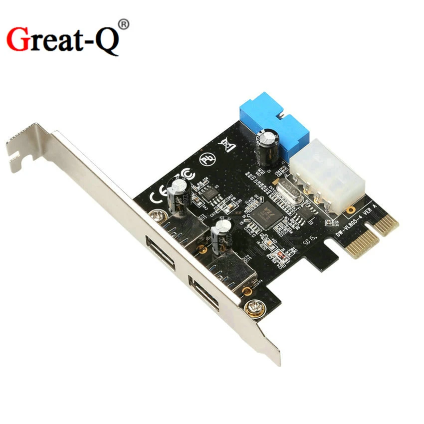 Usb 3 0 Pcie Expansion Card External Dual Usb3 0 Internal 19pin Header Pci Express Card 4pin Ide Power Connector Pcie Card Usb 3 0 Pci Eusb 3 0 Card Aliexpress