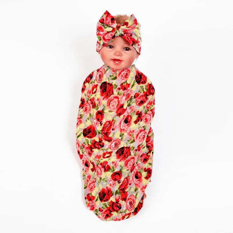 

CHILDREN'S Hair Ribbon Parcel Cover Set Baby Parcel Blanket Baby Swaddle And Headband