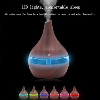 

Humidifier Multifunctional Beauty Instrument Face Humidifier Purifying Air Electric Aroma Air Diffuser Wood Ultrasonic 7 colors