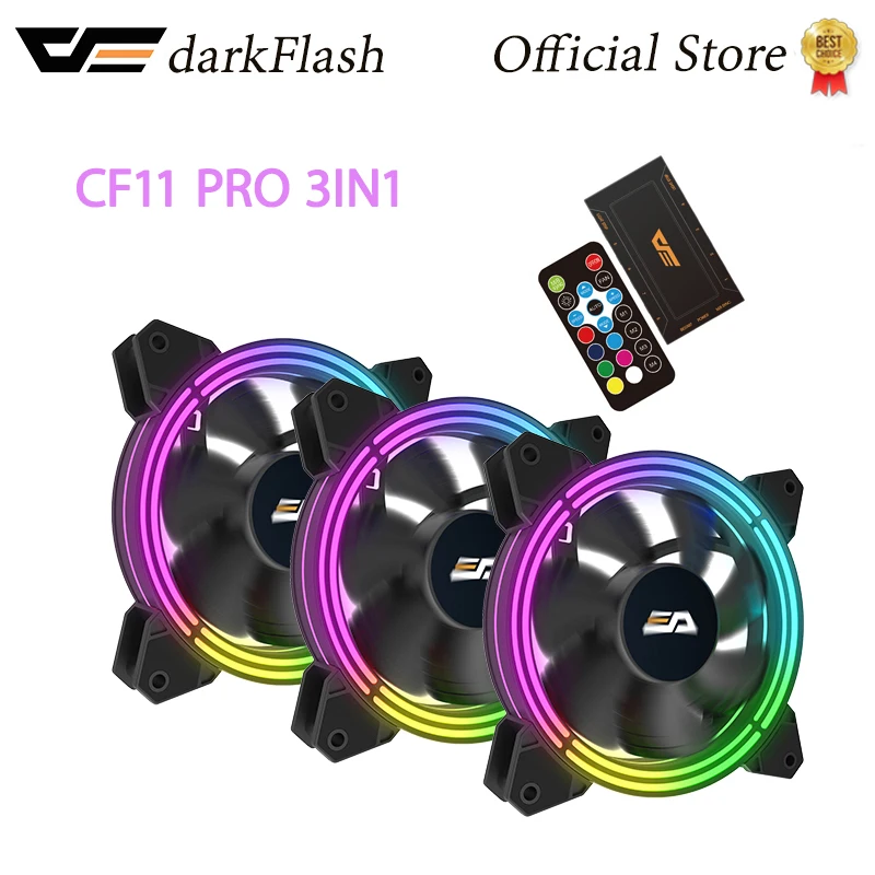 DarkFlash PC чехол охлаждения ARGB вентилятор 120 мм тихий ИК-пульт дистанционного