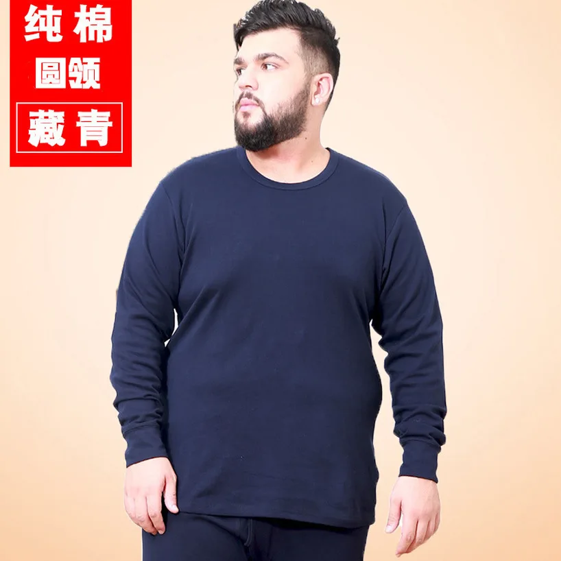 Большие размеры 7XL, теплое зимнее Мужское нижнее белье, кальсоны, однотонные мужские, 4XL, 5XL, 6XL, хлопковое утолщенное нижнее белье, топы+ термобрюки