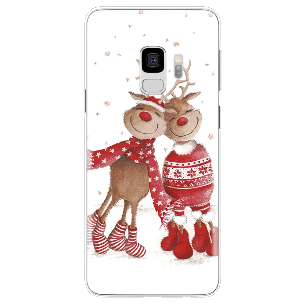 Счастливого Рождества чехол для samsung Galaxy S10 S9 S7 S6 Edge Plus S10e Lite M30S M30 M20 Санта олень
