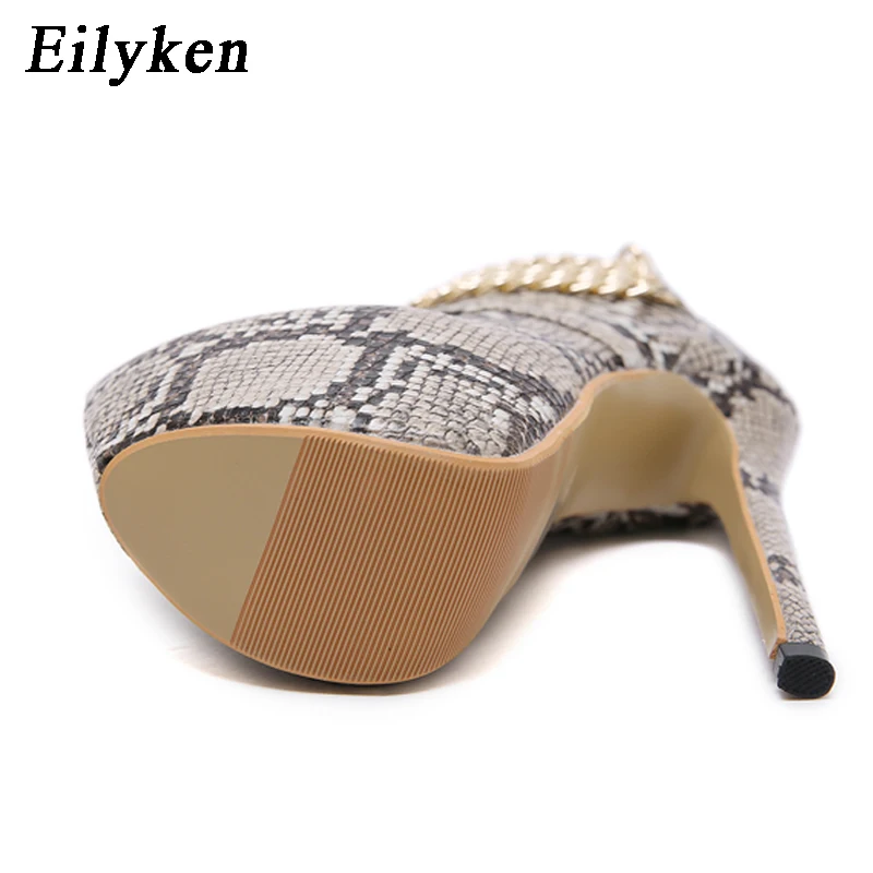 Eilyken/пикантные туфли-лодочки с металлической молнией и вырезами; женские туфли на высоком каблуке; женские модельные туфли на платформе для ночного клуба и сцены; сезон весна