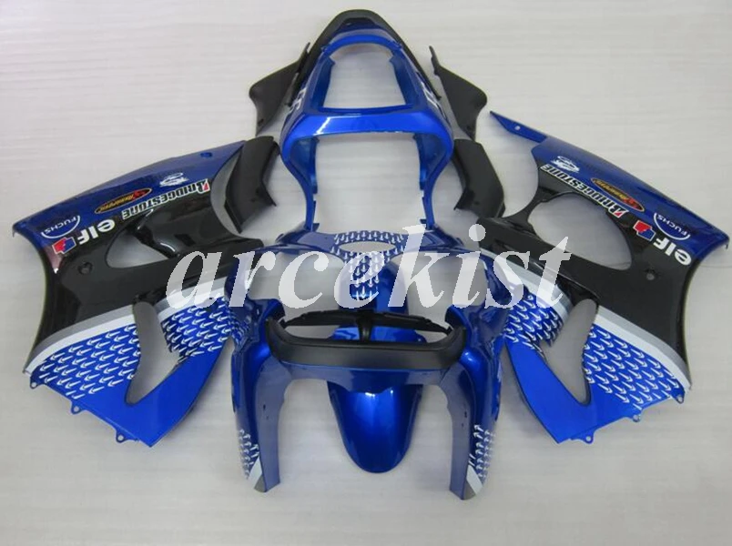 Литьевая Форма ABS мотоцикл обтекатели комплект подходит для kawasaki ZZR600 2005 2006 2007 2008 05 06 07 08 набор кузова синий черный