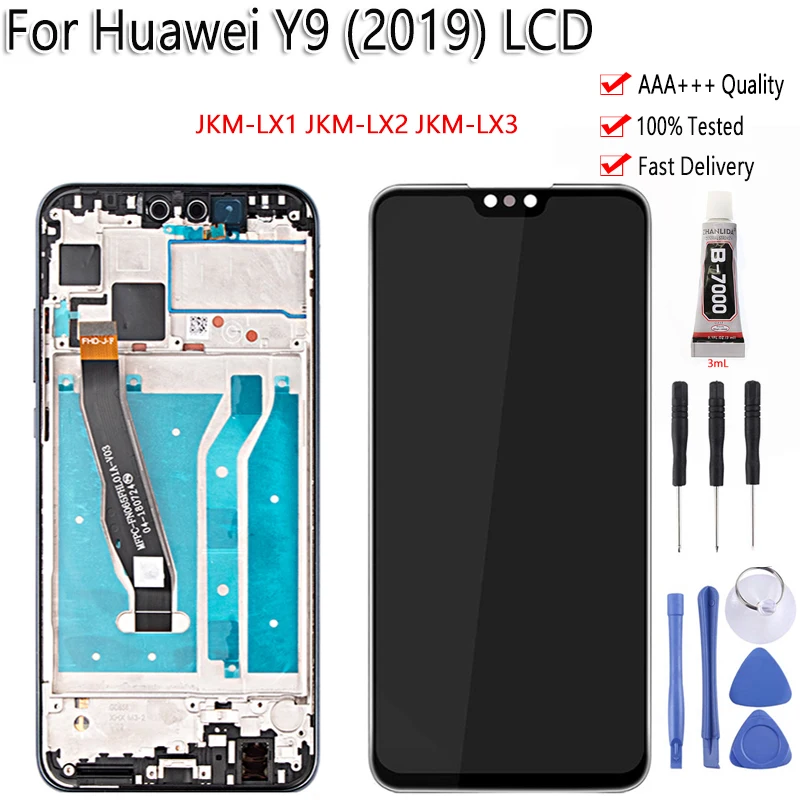 

AAA Quality For Huawei Y9 2019 Enjoy 9 Plus LCD Display Touch Screen 6.5" Digitizer Assembly With Frame For Huawei Y9 2019 LCD