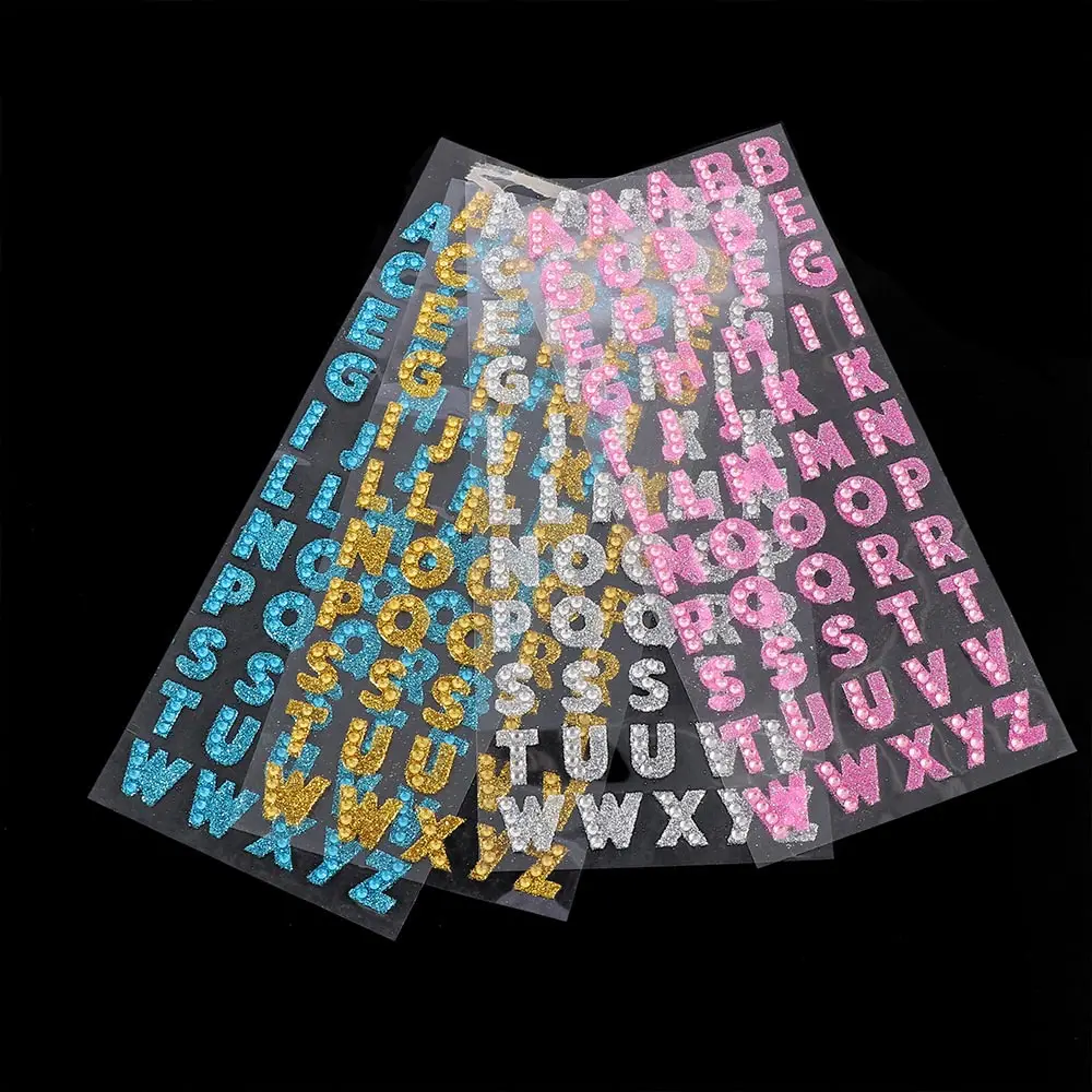 Crafts Bronzing Alphabet Letter Stickers Self Adhesive Abc A-z