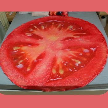 

Printed Tomato Egg Kiwi Fruit Cucumber Vegetable Blanket Coral Velvet Throw Bedding Gift