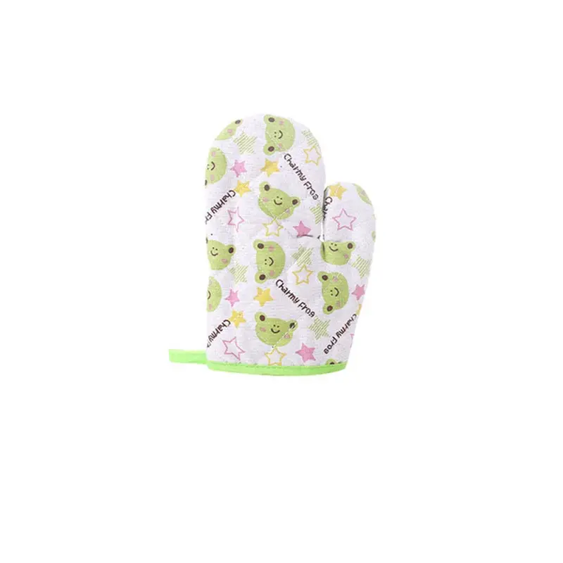 Green Перчатки хлопковые теплоизоляционные перчатки для духовки выпечка, барбекю кухонный инструмент аксессуары материалы высокого качества - Цвет: Green