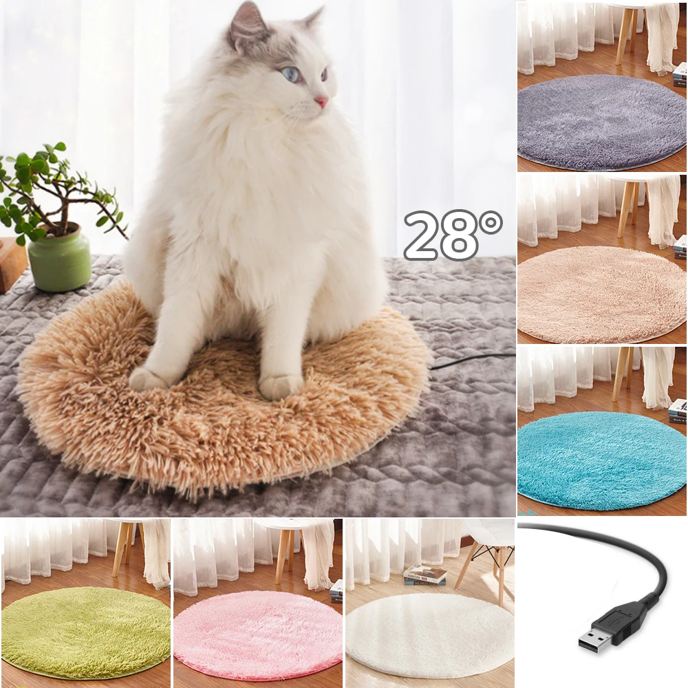  Pet Electric Heater Blanket Plush Mat Bed Leak-proof Cat Dog Heating Pad Warm Carpet USB Animals Be