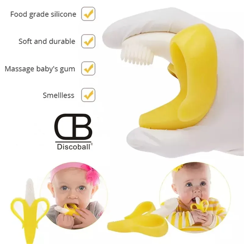 Cute Baby Finger Toothbrush With Box Children Teeth Clear Massage Soft Silicone Infant Rubber Cleaning Brush Massager Set boy