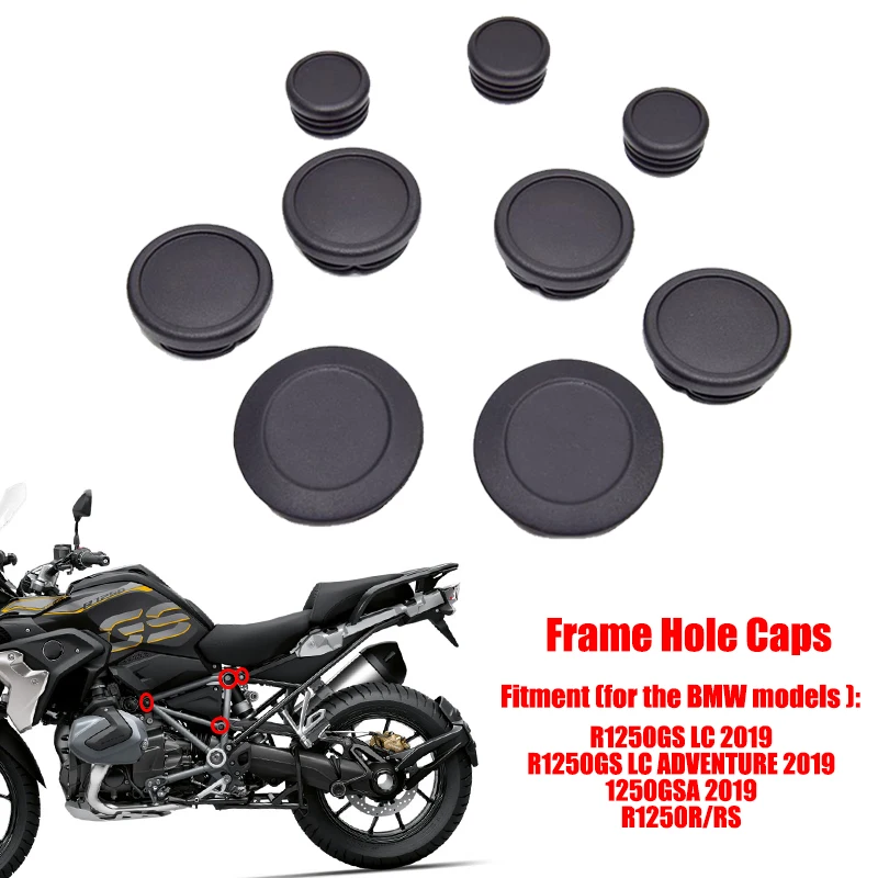 New Frame Hole Cover Caps Plug Decorative Frame Cap Set Moto Accessories For BMW R12500GS LC Adventure R1250GSA R1250R/RS