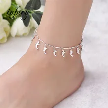 Европейские и американские модные пляжные аксессуары,, элегантные серебряные браслеты с дельфинами, антиаллергенные Cmb176