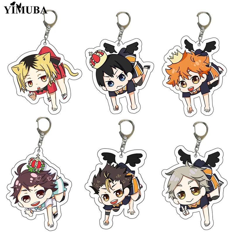 Поп Аниме Haikyuu! Акриловый брелок с подвеской в виде фигурок для ключей волейбола