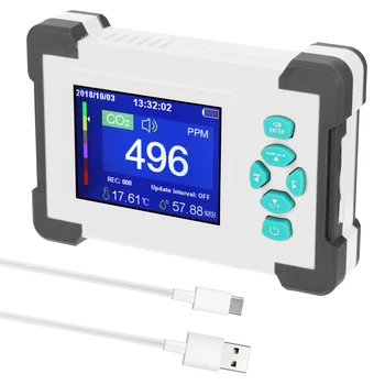 

Digital CO2 Meter Carbon Dioxide Detector Humidity Temperature Tester ℃/℉ Gas Detector Air Quality Monitor with Storage Case