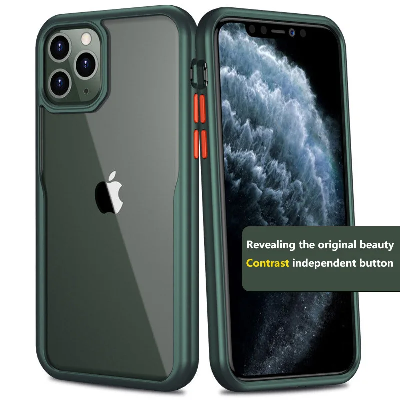 USLION чехол для телефона для iPhone 11 11 Pro прозрачный противоударный ТПУ и акриловый Простой Прозрачный задний Чехол для iPhone 11 Pro Max