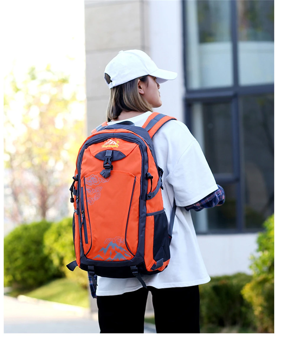 Outdoor Travel Camping Backpack Men Women Softback Nylon Mountaineering Hiking Backpacks Waterproof Larger Capacity Sports Bags