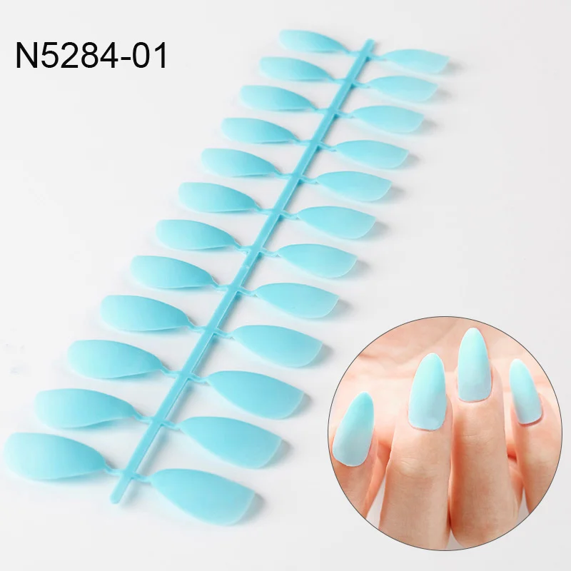 Fake Nails Matte False Nail 24pcs Detachable Tips for Nail Extension Manicure Press on Fake False Nails Art Decoration - Цвет: 01