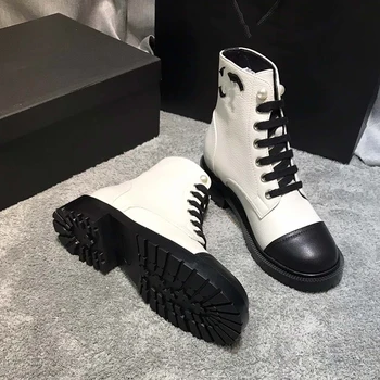

Fashion Women's Boots Cool Girl Must-have Army Shoes Lace Up Ankle Boots High-end Luxurious Retro Boots 2020 Autumn New
