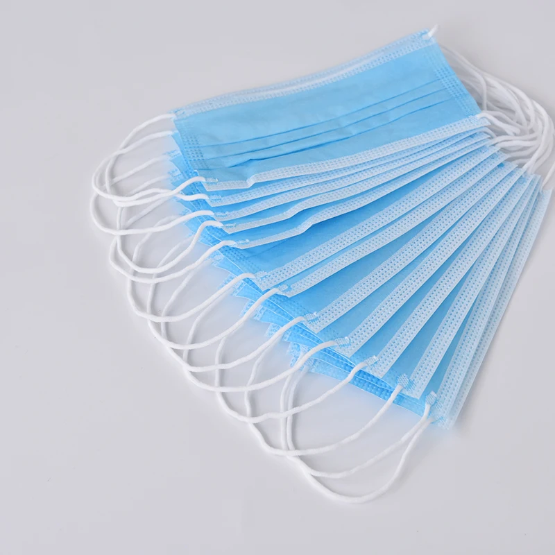

Blue White Disposable Non-Woven Masks Protection Three-layer Filter Anti-dust Mouth Unisex Coronavirus masque mouth face Masks