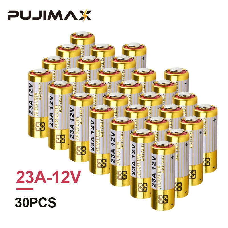 Pujimax 30Pcs Batteria Alcalina A Secco 23A 12V Giocattolo Elettronico Usa E Getta Bateria 8F10R 8Lr23 Ca20 A23 Batteria Orologio Ad Alta Capacità