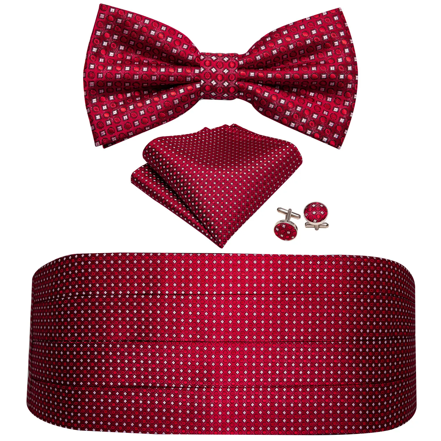 Мужской серебряный галстук-бабочка, набор, Цветочный галстук-бабочка с узором пейсли, серый пояс с регулируемой талией для свадьбы, Barry. Wang YF-1023 - Цвет: YF-1017