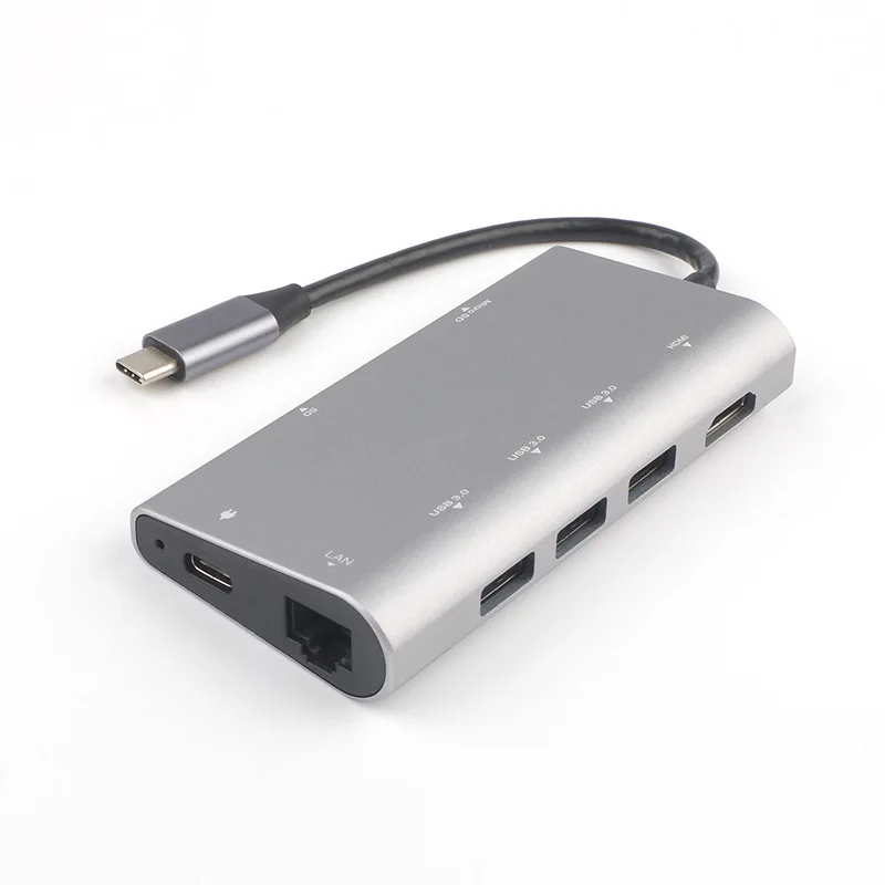 

TYPE-C to HDMI8 in 1 hub HUB with Gigabit NIC 4K HD converter