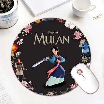 

20X20CM 22X22CM 24X24CM Princess MULAN Round Mouse Pad Compute Desk Keyboard Mice Mat Gaming Mousepad