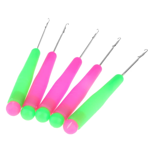 Latch Hook Crochet Needle Knitt Hair Crochet Needle Hook Hair Weaving  Plastic Knitting Crochet Hook Needles For Braiding Hair