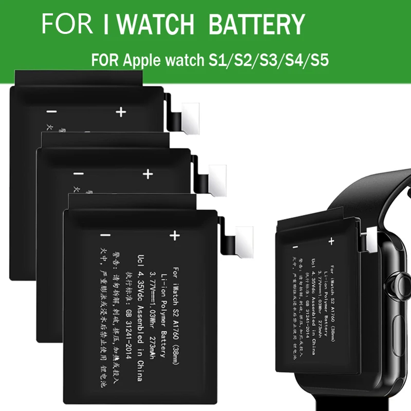 Флюоресцентная батарея для iWatch Series 1 2 3 4 5 GPS LTE 38 мм 40 42 44 резервная Apple Watch |