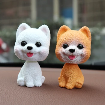 

Car Dashboard Toys Cute Decoration Nodding Dog Puppy Bobblehead Shaking Head Dolls Auto Accessories interior Car Ornaments Gifts