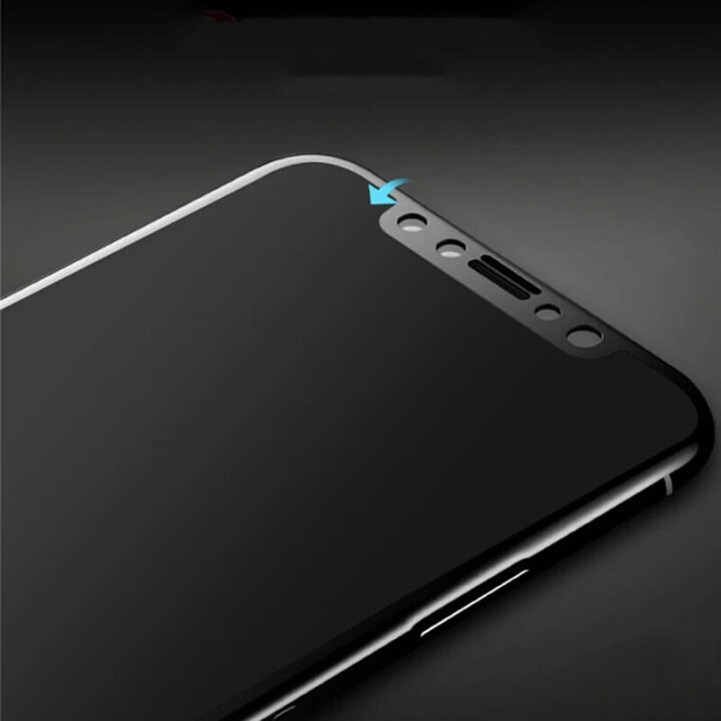 Защитная 3D изогнутая защитная пленка из закаленного стекла для iPhone Xs и iPhone X