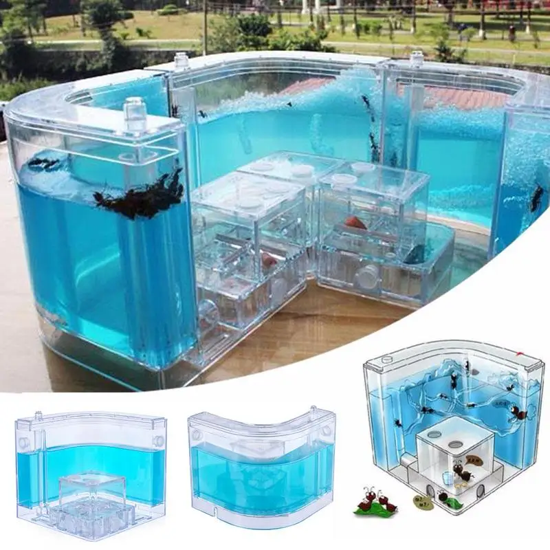 Игрушка для домашних животных красочная забавная муравьиная ферма домик