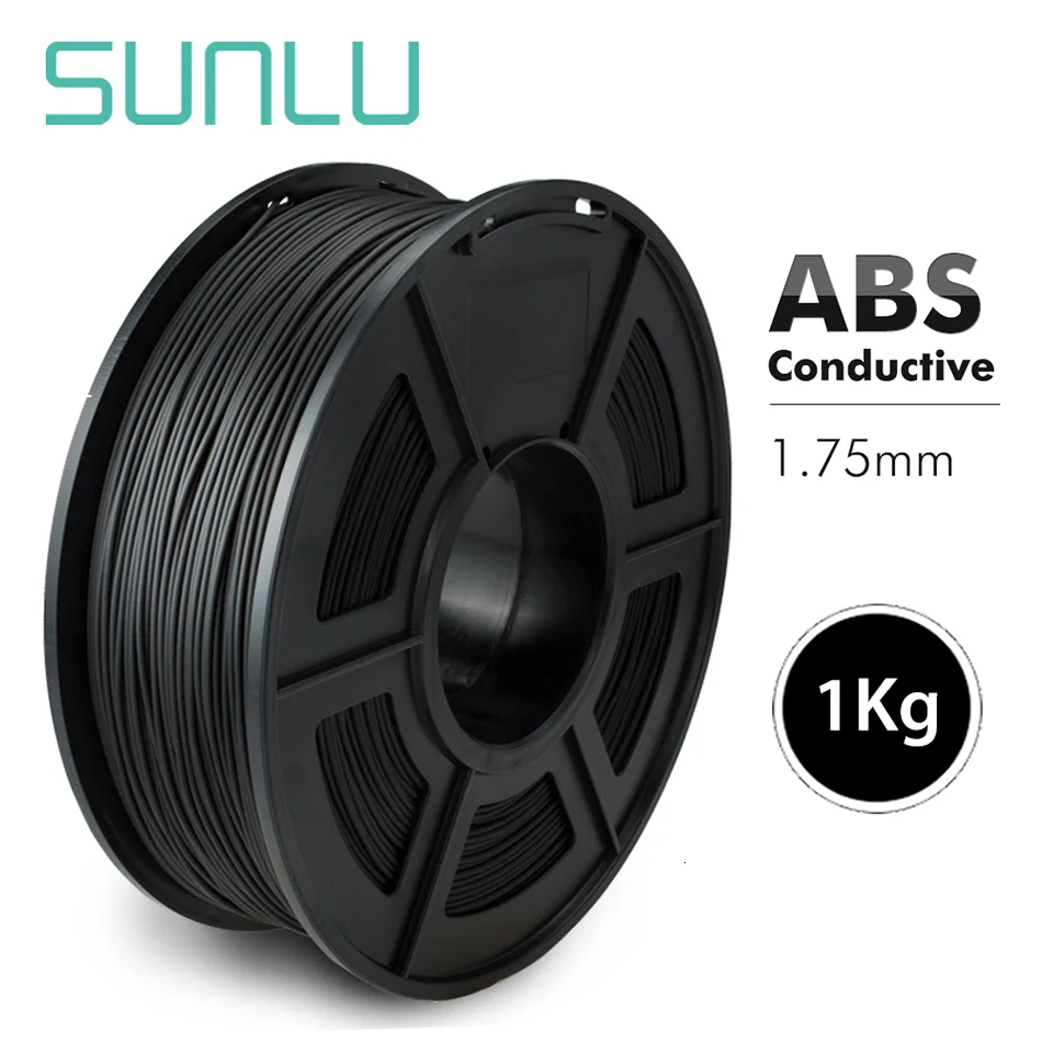 SUNLU ABS проводящая нить 1,75/3,00 мм 1 кг для 3d принтера ABS пластик 3d печать нити допуск+/-0,02 мм