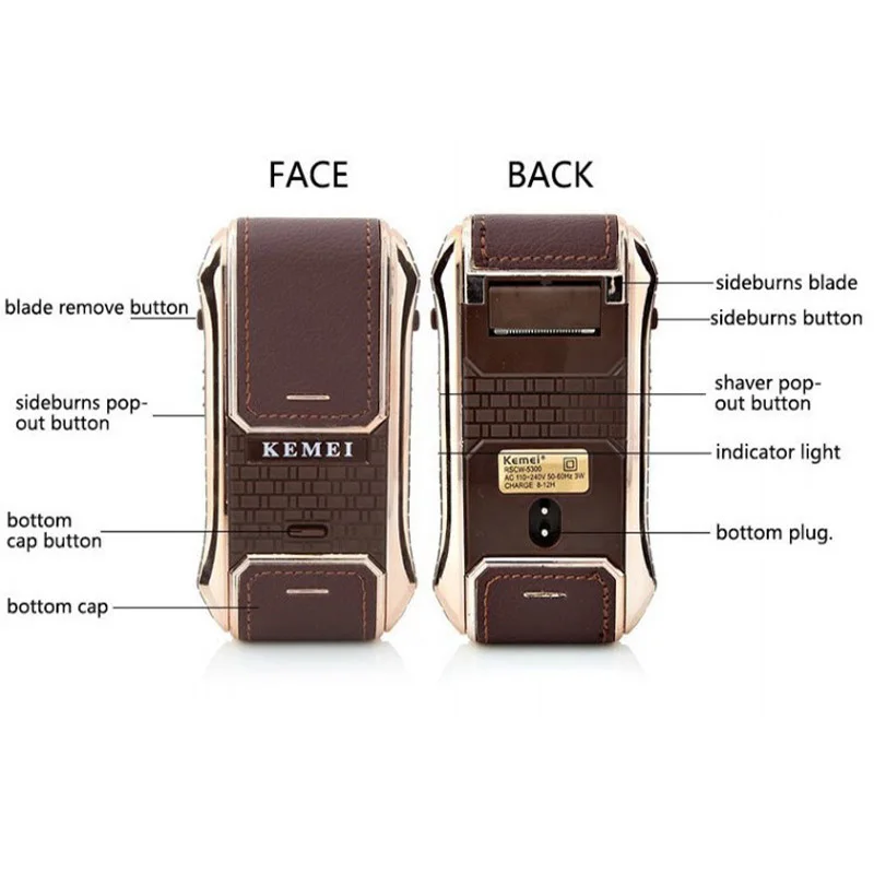 Возвратно поступательная электрическая бритва плавающие головки винтажная