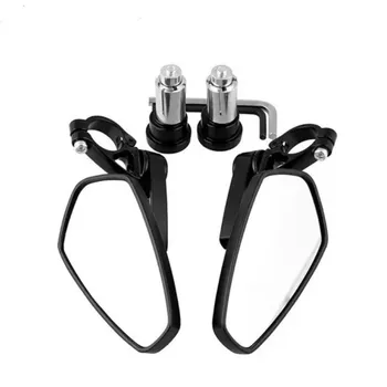 

Motorcycle Rear View 7/8 22mm Handle Bar End Rearview Side Mirrors 2 Pcs