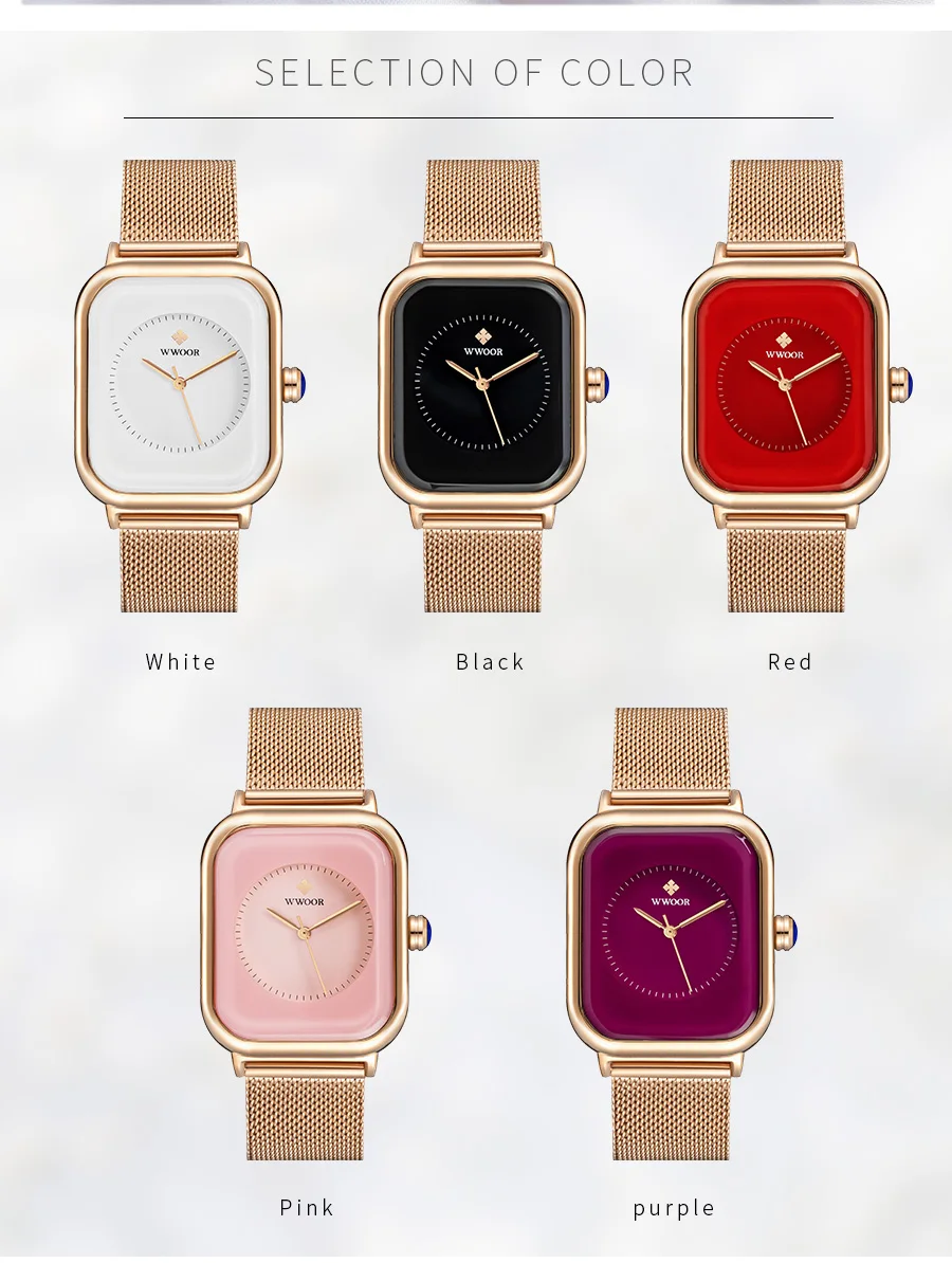 Simple Women Square Watches Luxury Brand Fashion Dress Bracelet Watch Female Mesh Strap Waterproof Quartz  Feminino_voghion.com