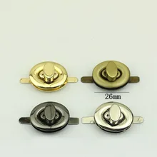 

2Pcs 26x20mm Oval Metal Twist Locks for Handbag Closure Lock Snap Purse Clasp Buckles Handmade Bag Accessory DIY Leather Craft