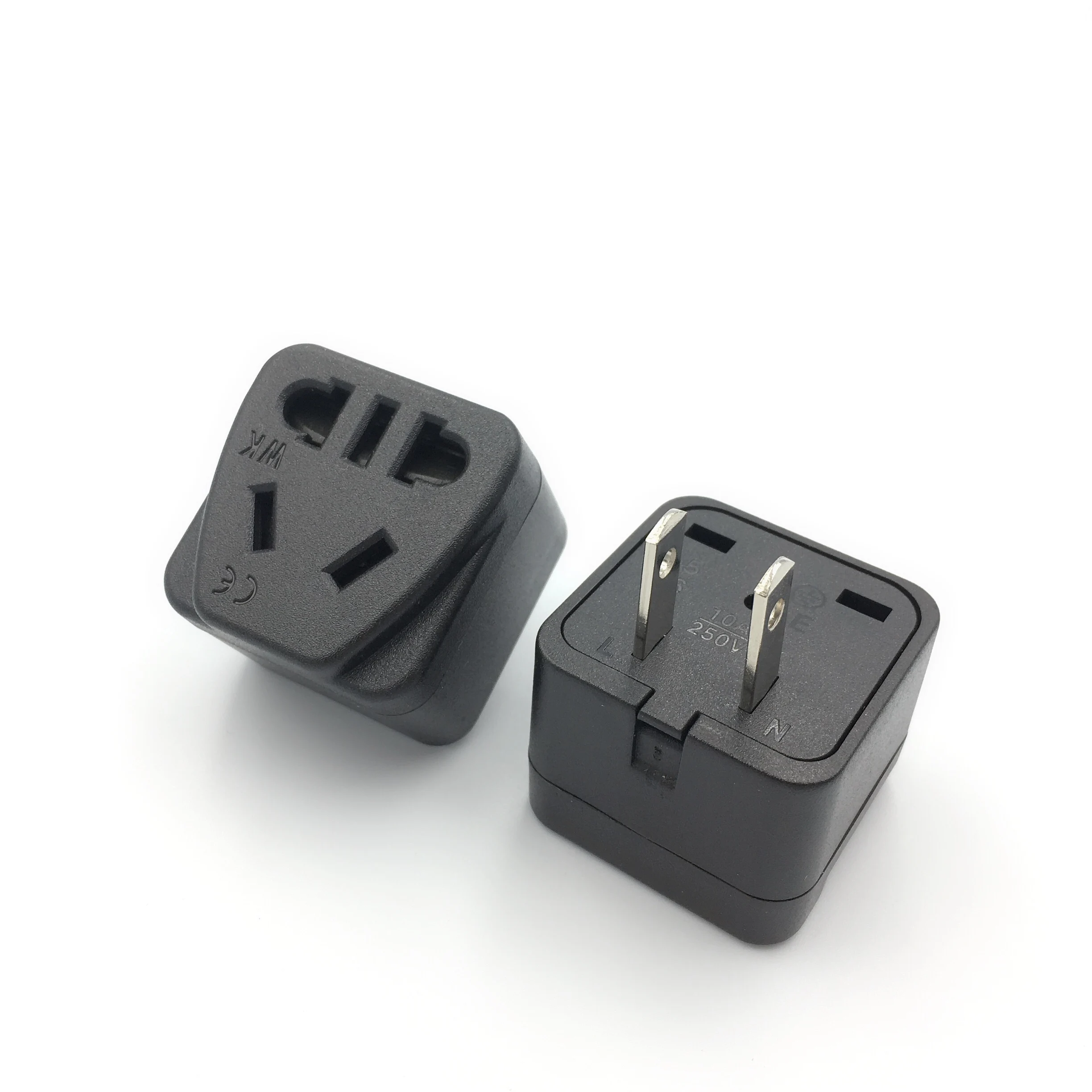CN/AU/EU to USA 2-pin Travel Plug Adapter