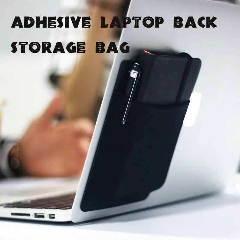 

Adhesive Laptop Back Storage Bag Multi-Pocket Storage Bag Tablet Holder Storage Computer Tablet Accessories Storage Organizer
