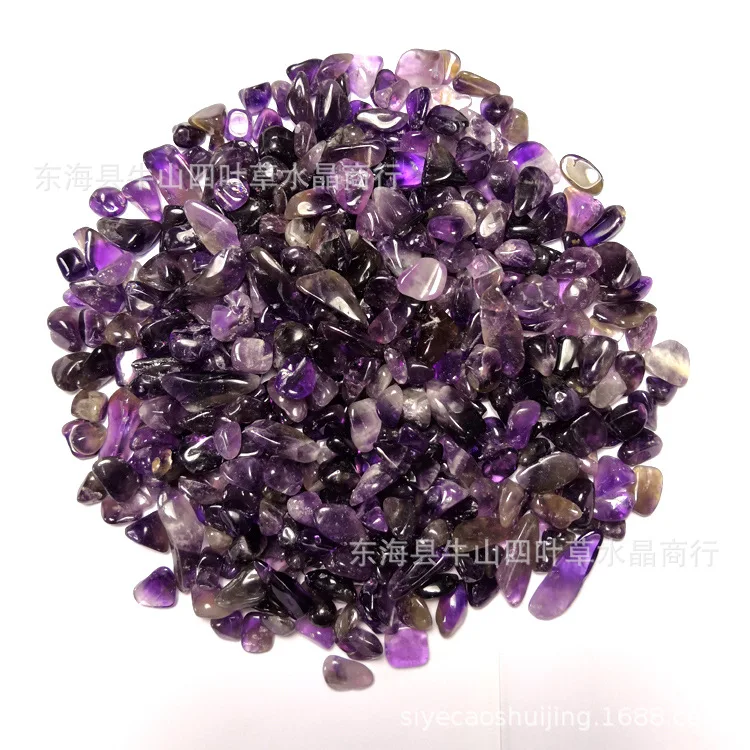 Natural Amethyst Gravel Uruguay Deep Amethyst Stone yu gang shi Long 15-25 Millimeter Everything 100g