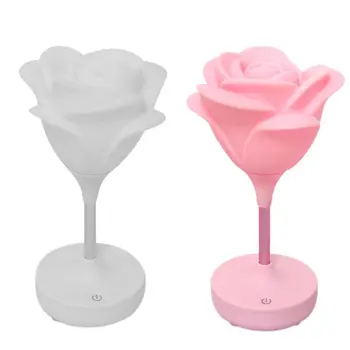 

USB Rose Night Light Touch Sensor Switch 3 Modes Dimmable Bedside Lamp Bedroom