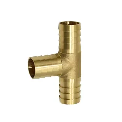 1pc Brass Pagoda T-type Tee Joint Pneumatic Three Way Fuel Water Air Hose Tee Connector