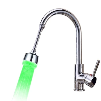 

Novelty LED faucet light with single green color type