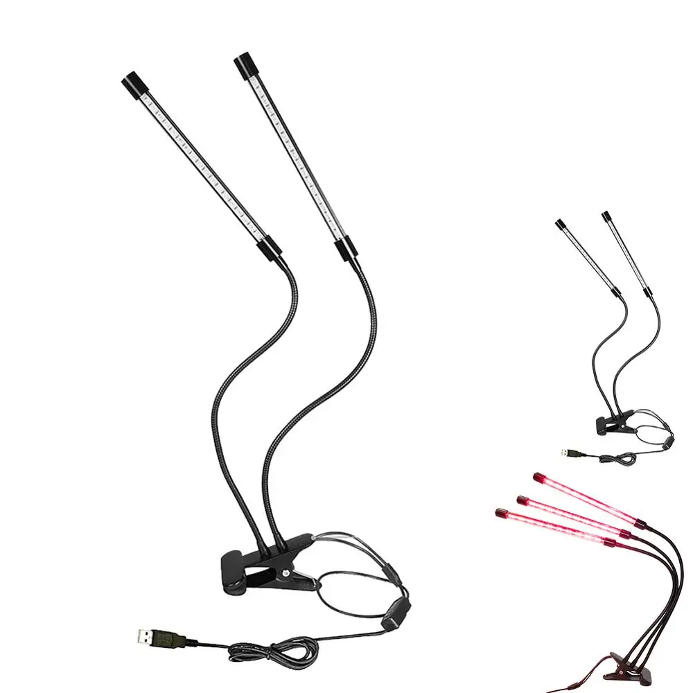 10/20/30W LED Timing Grow Light Three/Two Head Clip Lamp For Plants Growing