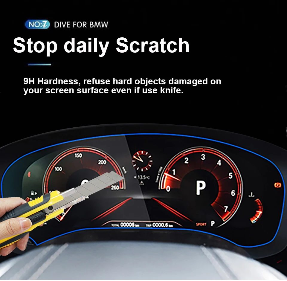 10 2019 2002 for bmw series6 gt navigation glass film protector
