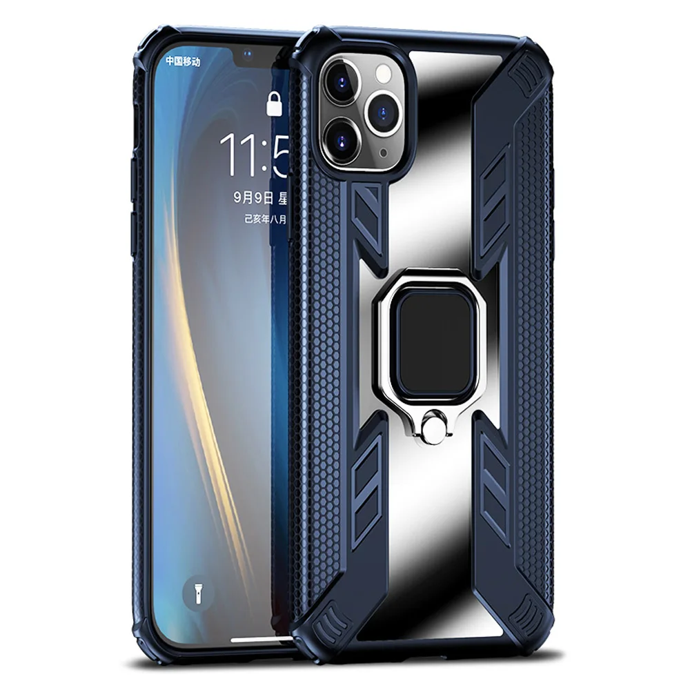 

Magnetic Holder Ring Case For iPhone 11 Pro MAX X XS MAX XR SE 2020 Shockproof Armor Clear Case For iphone 6 6s 7 8 Plus Cover